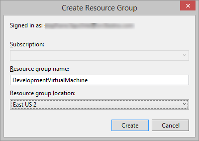Create resource group