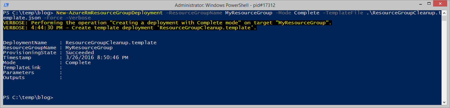 Purge all resources in a resource group using PowerShell